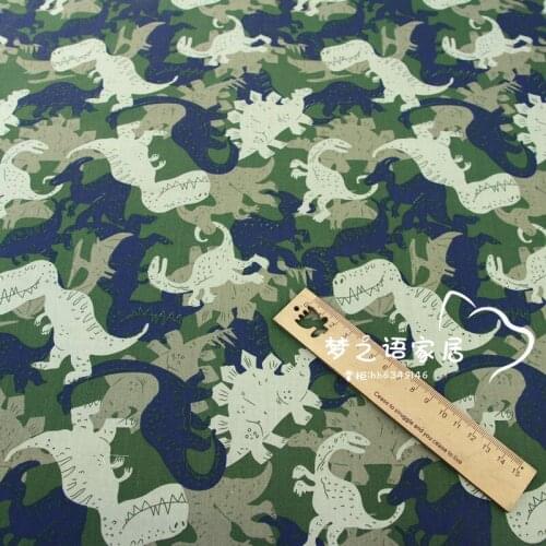 Camouflage Printed Dinosaur 100% Cotton Fabric For Kids, DIY Textile Fabric,Sewing Quilting Fat Quarters Material For Baby&Child