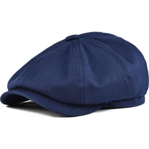 BOTVELA Newsboy Cap Mens Twill Cotton Hat Womens Baker Boy Caps Retro Big Headpiece Large Hats Cabbie Apple Beret 003