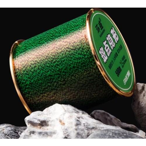 500m 3D Invisible Spoted Fishing Line Monofilament Fishing Line Speckle carp Nylon Thread Fishing Line Algae Line