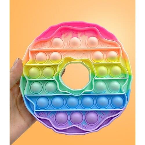 Cute Lovely Stress Relief Anti-Anxiety Donuts Doughnut Shape Pop Bubble Fidget Sensory Toy
