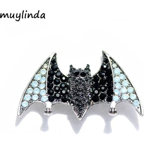 Muylinda Bat Crystal Man Brooch Collar Pin Rhinestone Women Man Brooches Jewelry Broach Scarf Suit Brooch Pins Muylinda