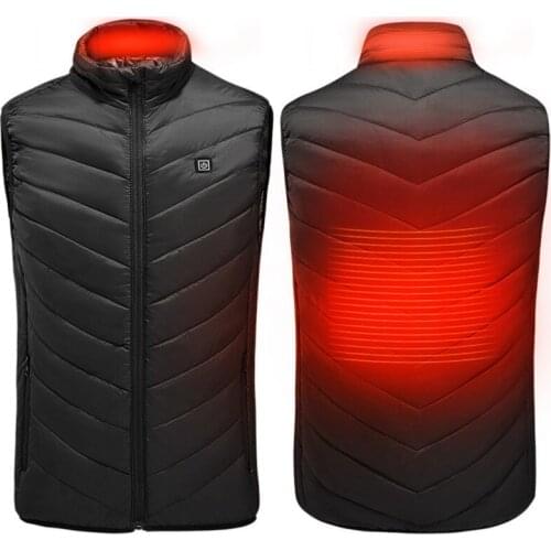 Men Women Usb Heated Jacket Vest Heating Vest Thermal Clothing Hunting Vest Outdoor Winter Heating Jacket Black S-4XL