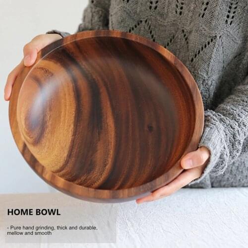 Salad Bowl Fruit Decoration Practical Wooden Household Kitchen Bowl Cutlery Basin Fruit Bowl Salad Bowl 8X6CM