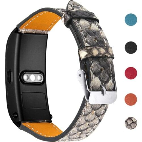 SOONHUA Adjustable Cowhide Leather Bracelet Band Replacement Watch Strap for Huawei B5 Smart Watch Band