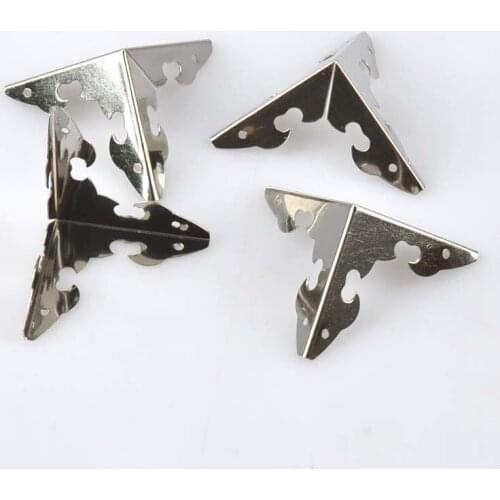 10pcs Silver Metal Corners For Books Scrapbooking Photo Albums Menus Crafts DIY 30x30x30mm CP1730