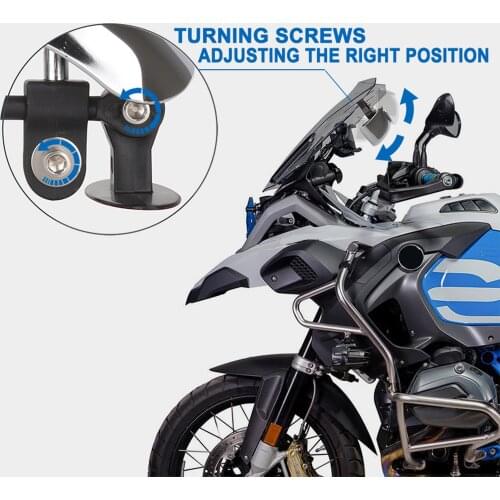 Motorcycle Universal Rear View Mirrors Mounted on Windscreen for Most model