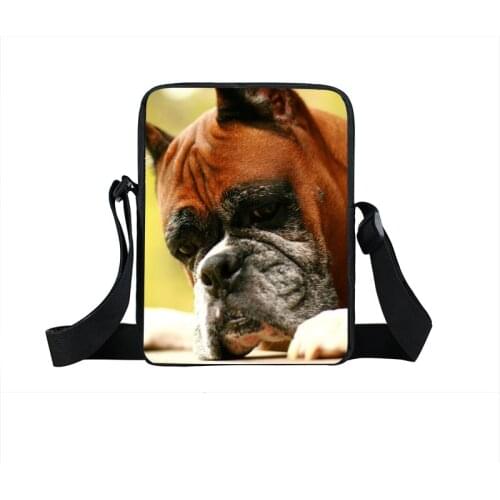 Dog Boxer / German Shepherd Mini Messenger Bag Women Cross Bags Bull Terrier Ladies Shoulder Bag Bulldog Book Bags Gift