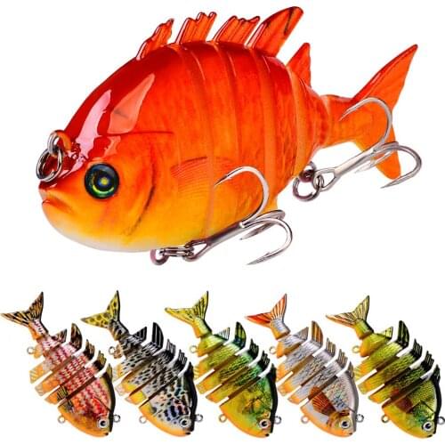 14.5g 8cm Sinking Wobblers 8 Segments Fishing Lures Multi Jointed Swimbait Tilapia Hard Fishing tackle For Bass Isca Crankbait