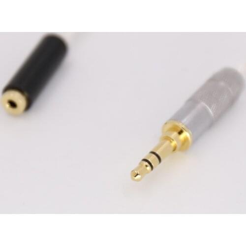 3.5mm 3 Pole Headphone to 2.5mm TRRS Balanced Female Aux Cable TRRS Audio Jack 7N Silver Plated Cable