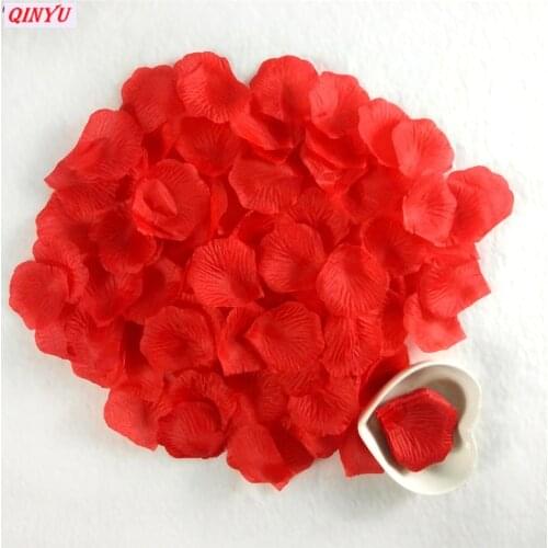 500/1000/3000 Pieces Artificial Rose Petals Artificial Flower Silk Petals for Wedding Flower Decoration Valentine Day gift 5z