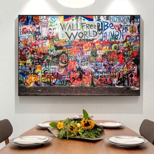 Abstract Graffiti Art Satire Canvas Painting Posters and Prints Street Art Cuadros Banksy Pop Wall Art Picture for Living Room