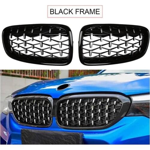 Car Front Bumper Grille Diamond Kidney Racing Grille Air Intake Grille for BMW 3 Series F30 F31 2012-2018 320I 325I