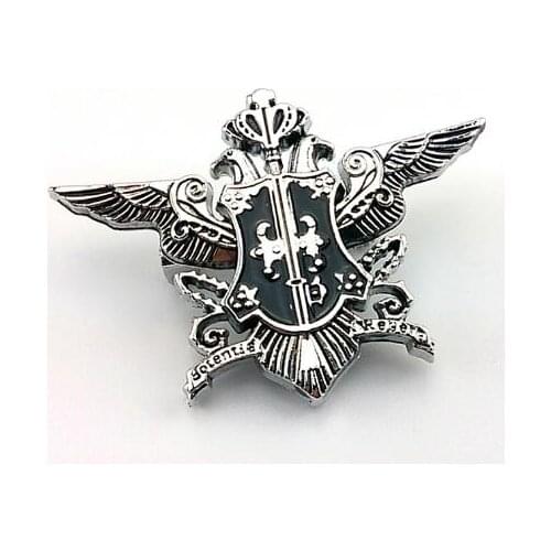 Jewelry Inspired by Black Butler Sebastian Michaelis Anime Cosplay Accessories Brooch Artificial Gemstones Mens New Hot Hallowe