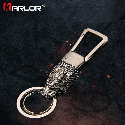 Dragon Head Model Car Keychain Car keys Holder Trinkets Zinc Alloy Durable Car Key Ring Chain Automobiles Gifts Car Accessories