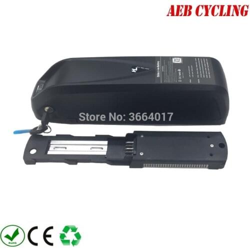Free shipping plastic Hailong-plus down tube ebike battery case 65 Pcs 18650 cells ebike USB shark battery case