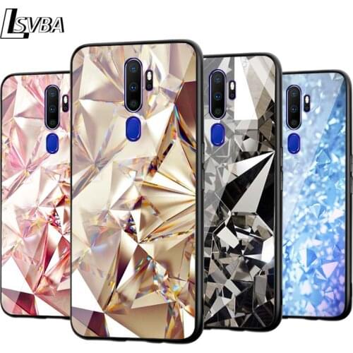 For OPPO A5 A9 2020 F7 Phone Cover Shell Diamond Pieces for OPPO Reno 2 Z 2Z 2F 3 4 Pro 5G Bright Black Phone Case