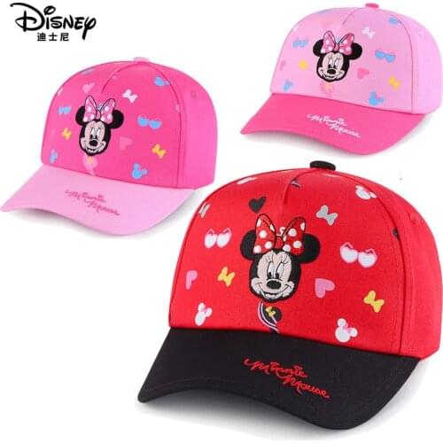 Disney Children Hat Girls Boys Baby Cap Girl Toddler Sun Baseball Hat Baby Mickey Minnie Mouse Cotton Beach Cartoon Good Quality
