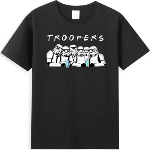Star Wars Cartoon Troopers Tshirt Cartoon Funny Disney Clothing Cute Mens T Shirt Summer Casual Pink Tops Men O-neck T-shirts