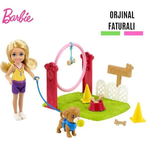 Barbie Chelsea Can Be Blonde Chelsea Doll & Dog Trainer Playset Doll Set Toy Girl Gift