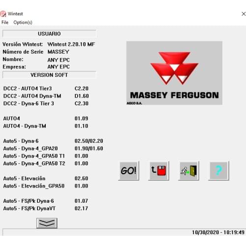 Massey Ferguson WinTest 2.20.09