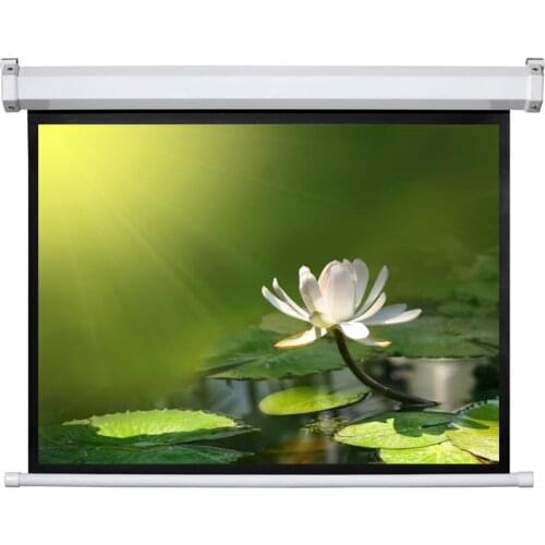 120 Inch 4:3 Matt White Electric Motorized HD Projector Screen with Remote Control Up Down For Home Office