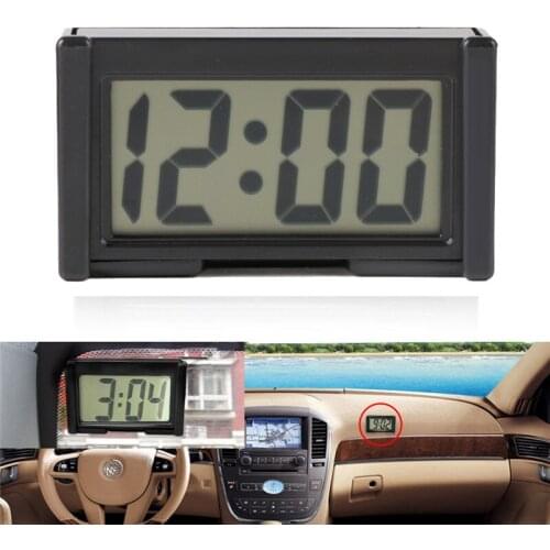 Mini Car Clock Auto Car Truck Dashboard Time Convenient Durable Self-Adhesive Bracket Vehicle Electronic Digital Clock#291433
