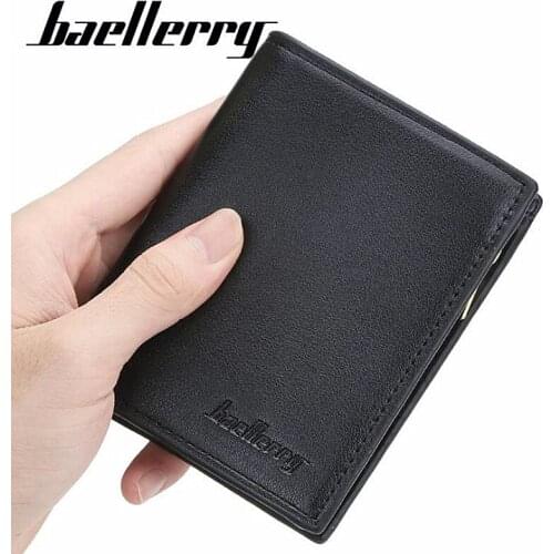 New Men Wallets Baellerry Brand Zipper Design Small Wallet Male High Quality Short credit Card Holder Coin Purse Carteira