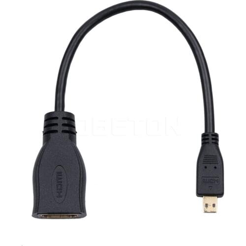 New 6 Inch 6'' Micro HDMI Type D Male To HDMI Type A Female Adapter Cable 15CM