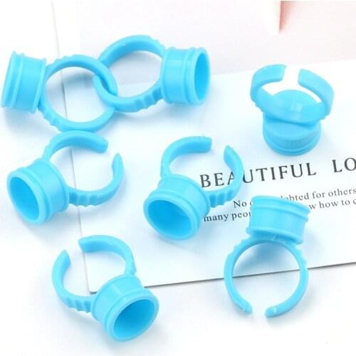 Wholesale 50/100Pcs Disposable Eyelash Extension Glue Rings,Eyelash Extension Glue Holder Holder glue container Tattoo Pigment