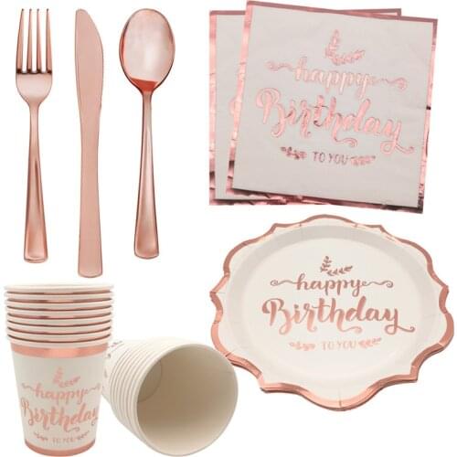 QIJOYJU Wedding Disposable Tableware