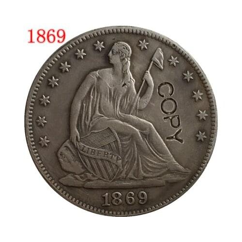 USA 1869 P,S SEATED LIBERTY HALF DOLLAR COPY COINS