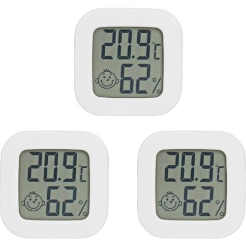 Thermometer Indoor Thermometer 3 Pack Mini LCD Digital Thermometer Hygrometer Indoor Thermometer-Hygrometer Humidity Meter