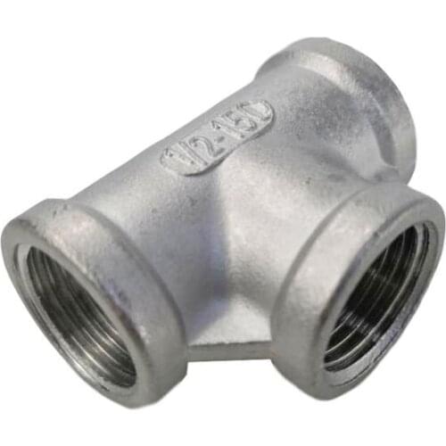 STAINLESS EQUAL TEE WITH INTERNAL 1/2 BSP THREAD HOMEBREW