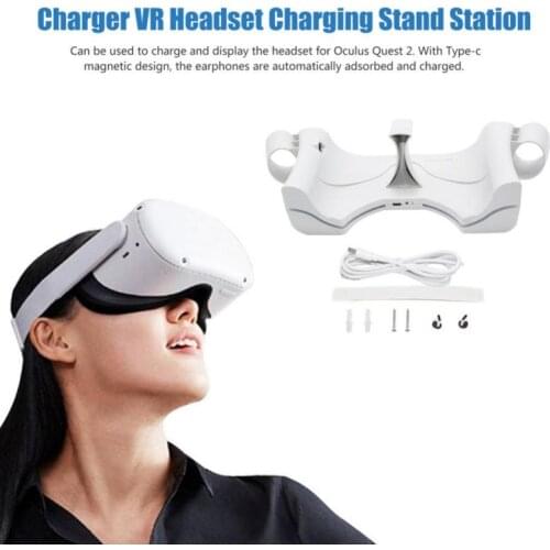 For Oculus Quest 2 VR Headset Charger Storage Base High-speed Charging Station With LED Indicator Light Wall / Desk Mode