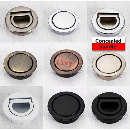1PC Tatami shake hand Concealed Dark Handle Hidden Form Drawer Round Shoe Cabinet Accessories Wardrobe Hardware Fittings