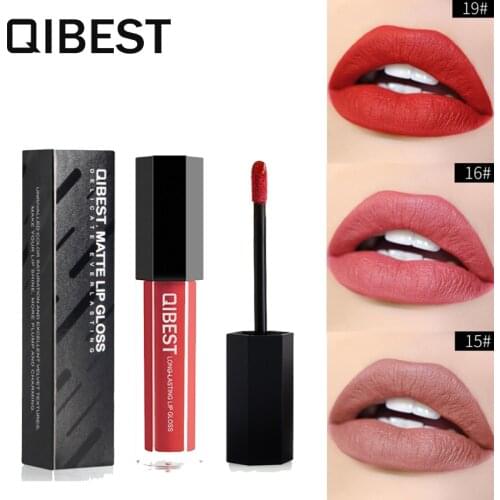 1PC Waterproof Long-Lasting Matte Liquid Lipstick Easy To Carry 7 Colors Nude Lip Gloss Velvet Red Lip Tint Makeup