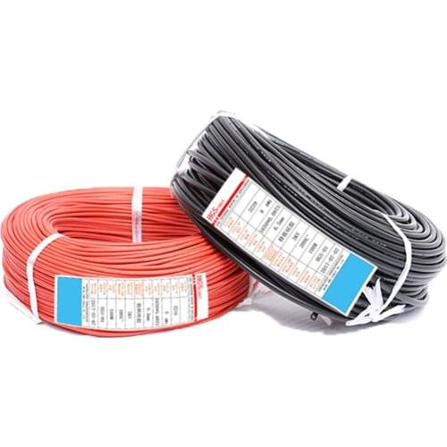 10meter/lot Special soft high temperature silicone wire 8 10 12 14 16 18 20 22 24 26 28 30 AWG (5m red and 5m black) color