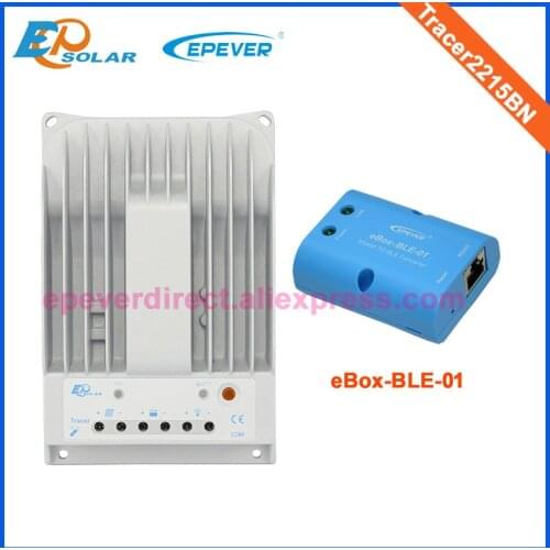 12V controller Solar tracking mppt technology eBOX-BLE-01 bluetooth adapter Solar controller 12V/24V battery 20A Tracer2215BN