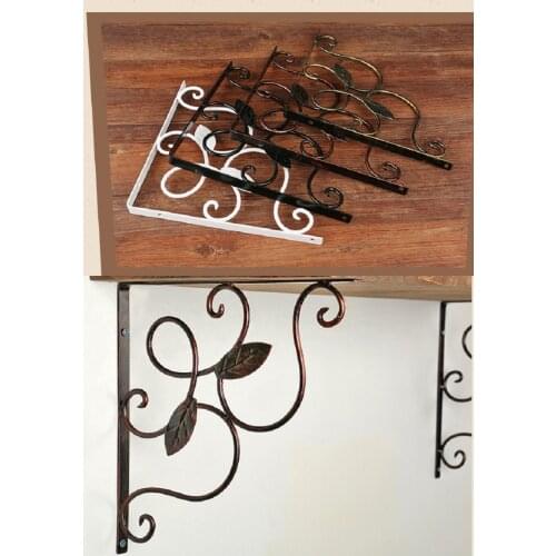 2Pcs/Lot American Vintage Iron Shelf Bracket Shelving Support With Screws