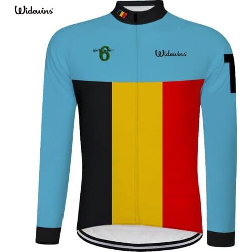 2019 widewins Outdoor Sports Cycling Jersey Spring Summer Bike Bicycle Long Sleeves MTB Clothing Shirts Wear Bike Jersey 6554