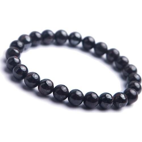 8mm Genuine Natural Sugilite Bracelets Women Lady Stretch Crystal Round Bead Bracelet Drop Shipping