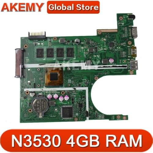 90NB04U1-R00201 X200MA Laptop Motherboard For ASUS F200M X200MA Mainboard N3530 CPU 4GB RAM
