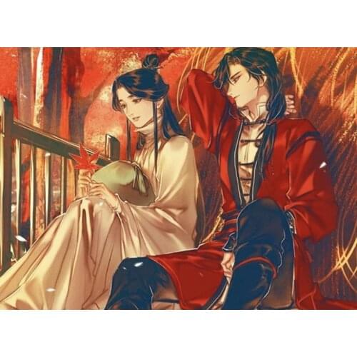 5d Diy Tian Guan Ci Fu Diamond Painting, Square, Round Diamond Embroidery Art Diamond Mosaic Cartoon Characters, Home Art Decor