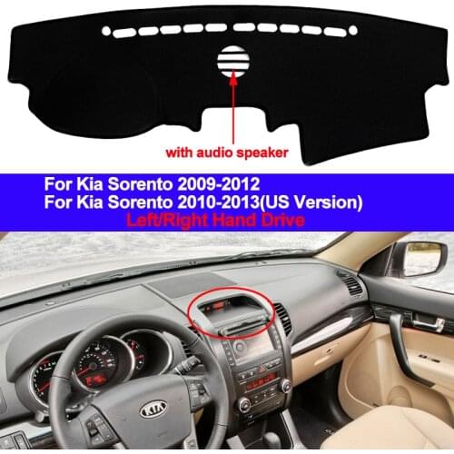 Car Auto Inner Dashboard Cover Dash Mat Cape Carpet Dashmat Pad Cushion 2 Layers For Kia Sorento 2009 2010 2011 2012 LHD RHD