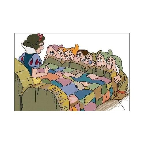 Snow White The Seven Dwarfs Counted Cross Stitch 11CT 14CT 18CT Cross Stitch Kits Embroidery Needlework Sets