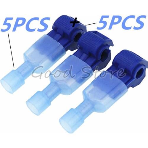 Free Shipping 10pcs 5set/lot L1 Blue T Type Quick Splice Crimp Terminal Wire Convenient Connector For 1.2-2.5mm Line