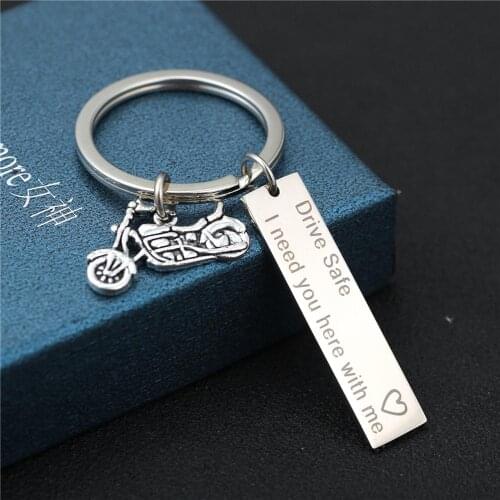 2019 Drive-Safe I Need You Here With Me Keychain Engraved Pendant Accessories Keychain for Couples Gift New Driver