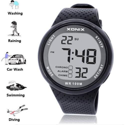 100m Swim Sport Watches Luxury Diving Watch Outdoor Military Waterproof Digital Watches Mens LED Multifunction Reloj Hombre New