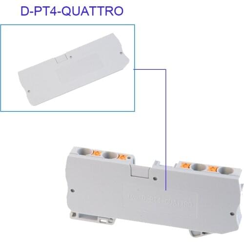 D-PT4-QUATTRO End Cover for PT4-QUATTRO Din Rail Terminal Blocks End Cover plate 76.7x26.2x2.2 mm
