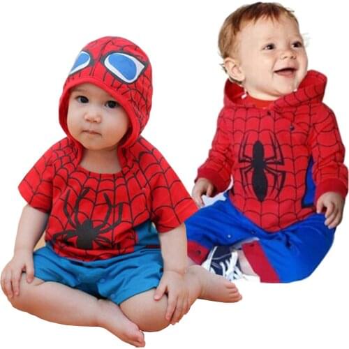 Baby Boy Romper Cartoon Jumpsuit Full Sleeve Hoodies Romper Baby Costume Roupas Meninos